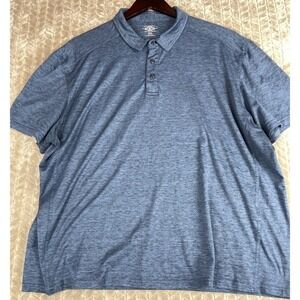 G.H. Bass &‎ Co. Mens Blue Short Sleeve  Polo Shirt Size 2XL
